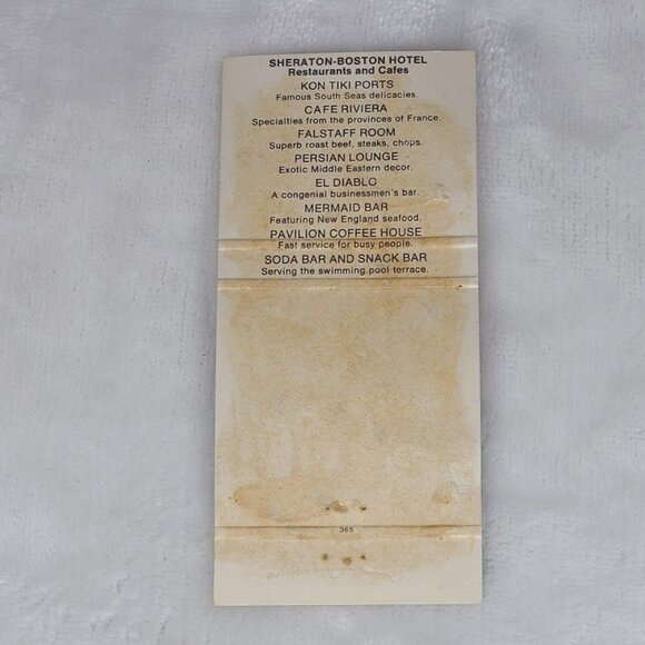 Front Strike Matchbook Cover Sheraton-Boston Hotel Prudential Center MA 30 Stick - Picture 5 of 5